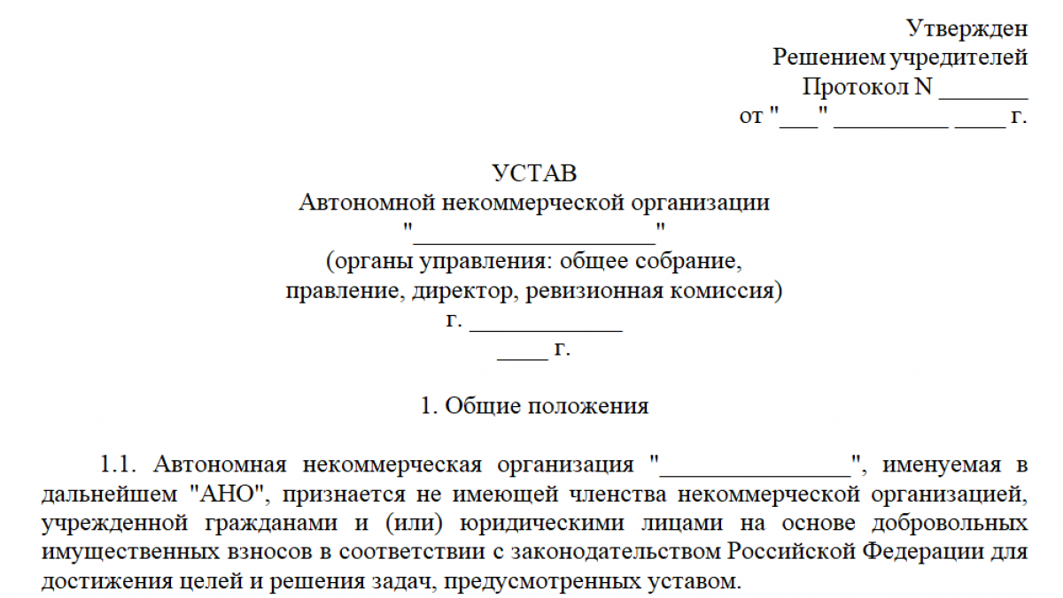 Типовой устав 2. Устав фирмы образец. Устав АНО. Устав некоммерческой организации. Устав АНО С двумя учредителями.