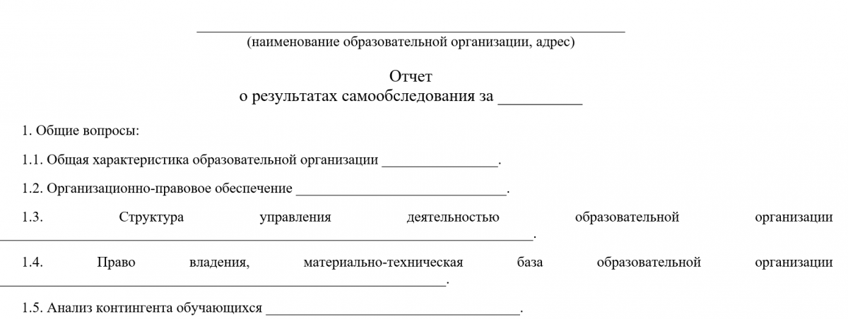 Отчет о самообследовании школы 2021 образец в соответствии с приказом